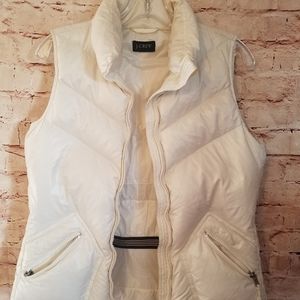 JCrew Womens Pearl White Down Puffer Vest